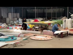 Costura de alta precisão para castelos infláveis