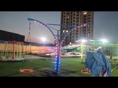 Balanço à prova d'água em forma de Moom com luzes LED que mudam de cor Decoração de jardim ao ar livre para crianças e adultos