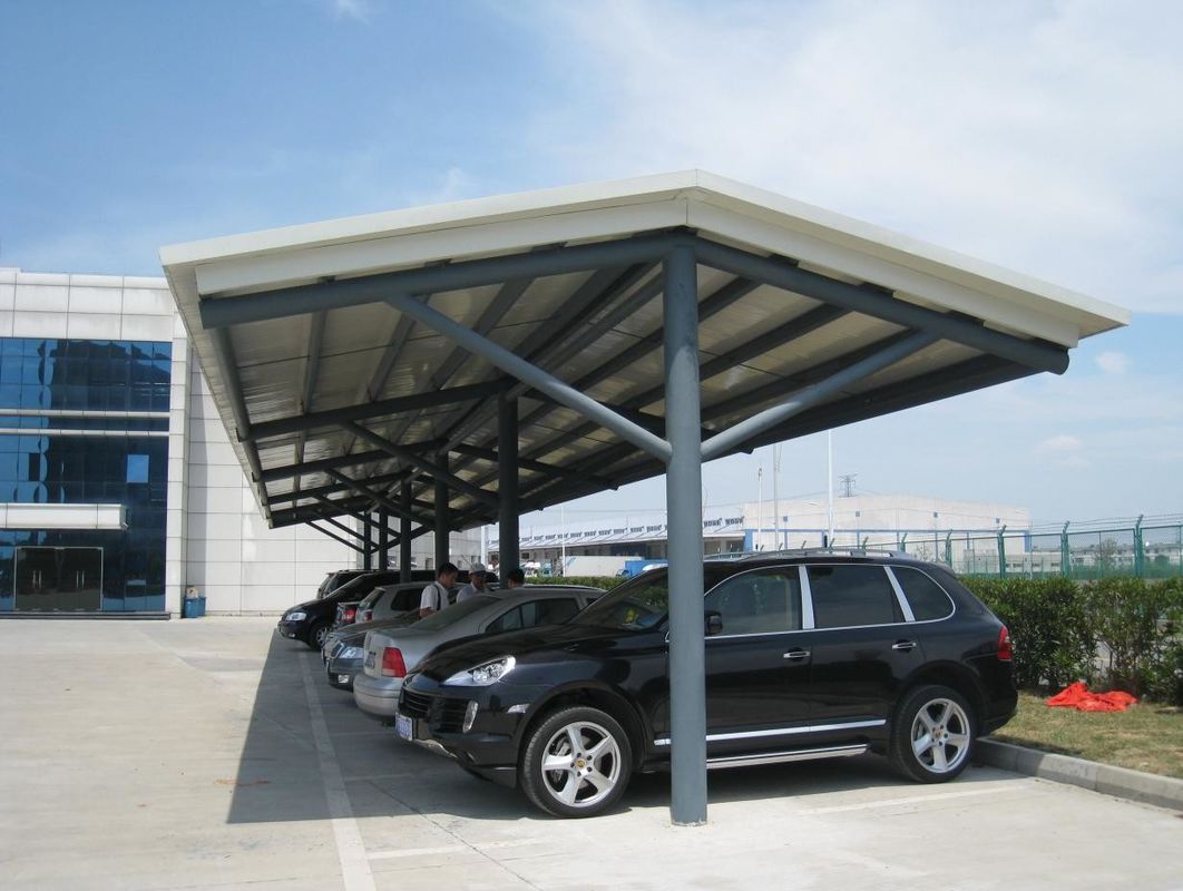 Tecido de membrana de tração PVDF Escola ao ar livre Carport Canopy de sombra para estacionamento