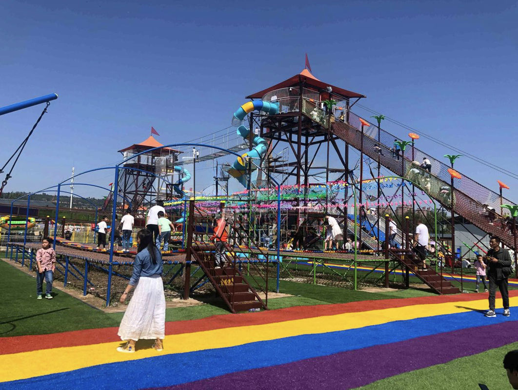 Premium Escalada Slide Sky Trail Equipamento Elevar Jogos ao ar livre Área Cênica Grande Castelo Voador