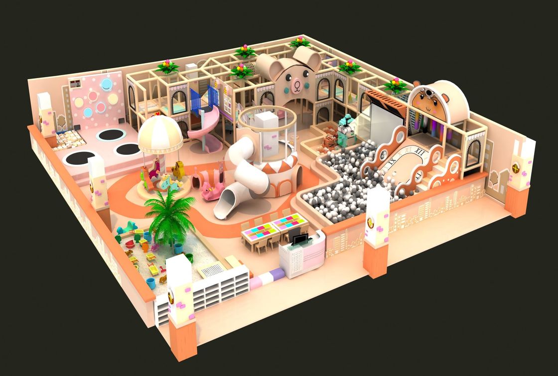 5 x 6m Indoor Naughty Fort Crianças Playground Polipropileno Seguro Adultos Indoor Parque de Diversões