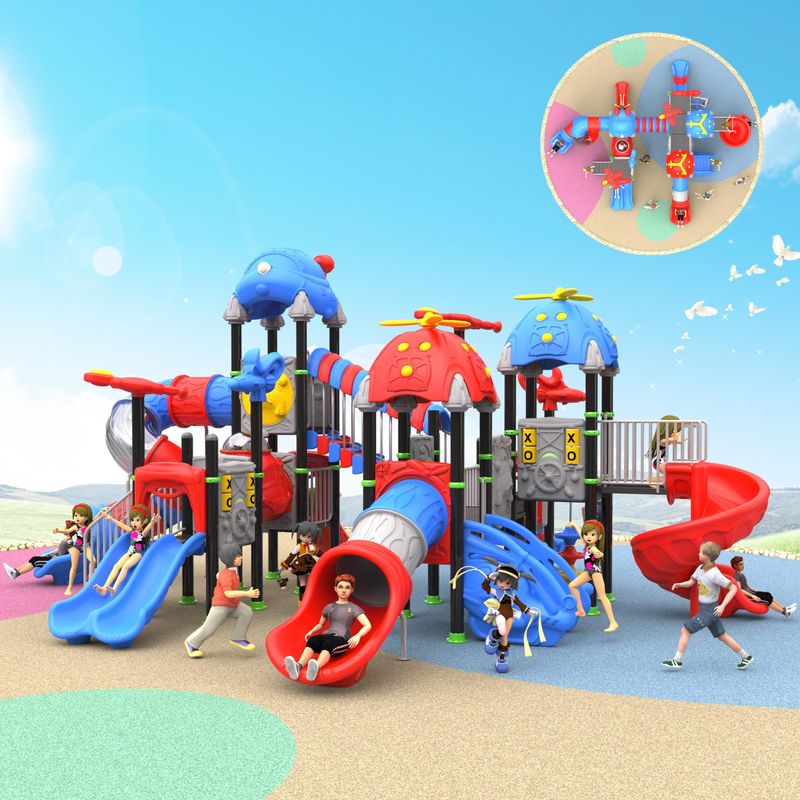 Estrutura de jogos Jogos coloridos pré-escolares Equipamento de playground Parque de diversões ao ar livre