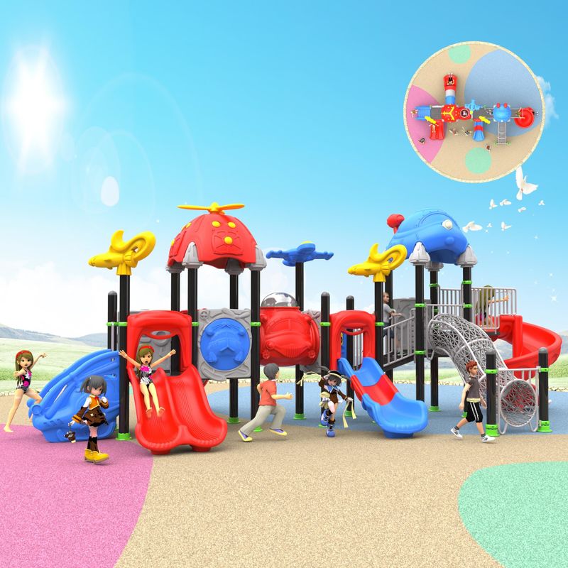 Estrutura de jogos Jogos coloridos pré-escolares Equipamento de playground Parque de diversões ao ar livre