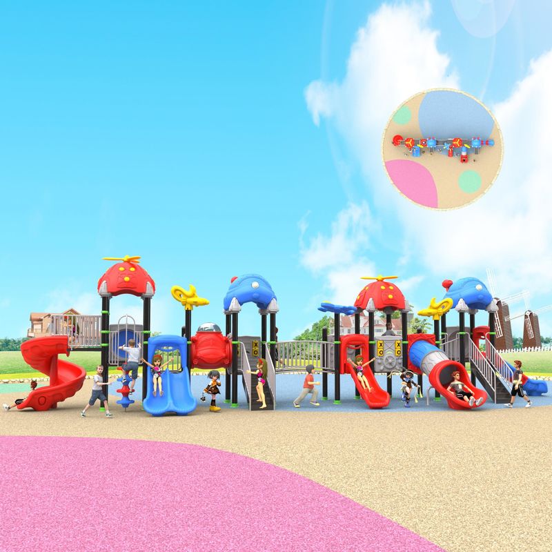 Estrutura de jogos Jogos coloridos pré-escolares Equipamento de playground Parque de diversões ao ar livre