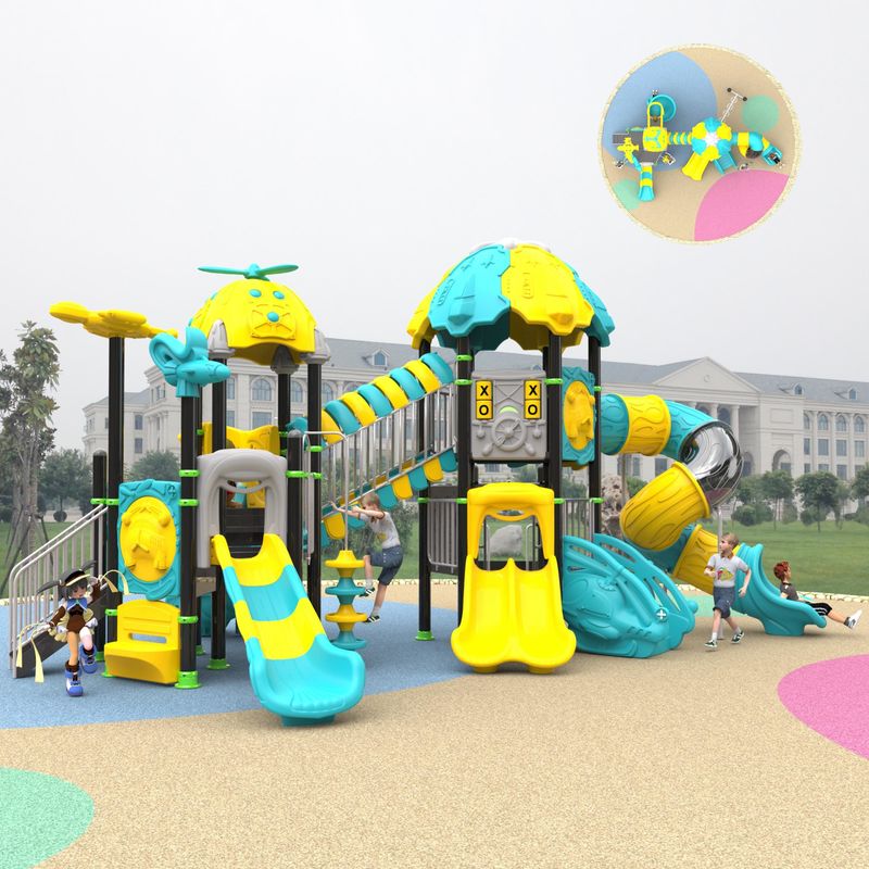 Cores personalizadas Equipamento comercial para brincar ao ar livre Crianças Soluções comerciais de playground