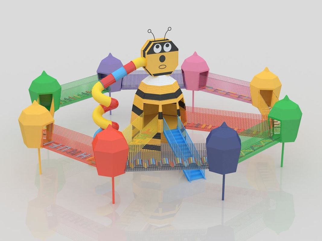 Equipamento comercial personalizado de playground ao ar livre Parque de diversões colorido ao ar livre