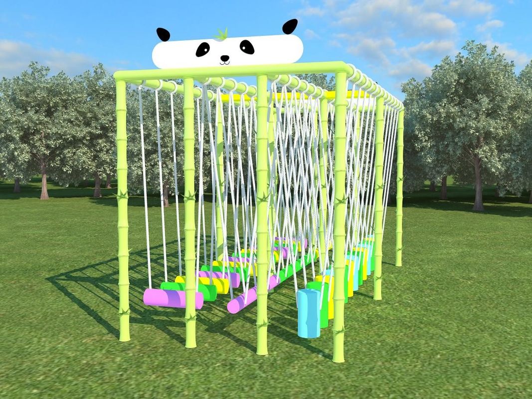 Panda em forma de jardim verde Jogos para crianças cadeira de balanço exterior 230cm balanço comercial