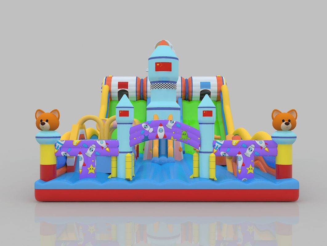 Castelo de salto comercial de PVC com escorrega 6m 7m Charmosa casa de salto com escorrega para adultos