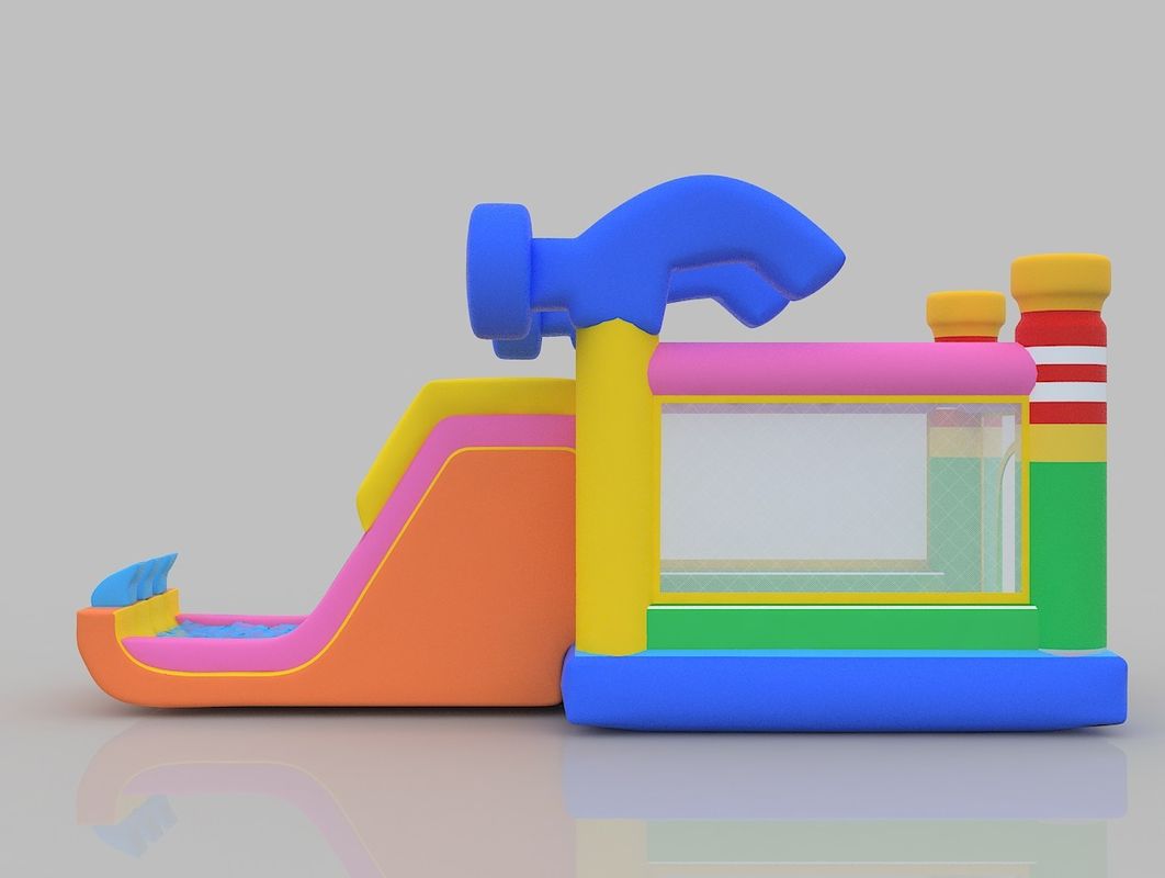 1.5m Castelo inflável 75kg Castelo de salto interior Parque de jogos Casa de salto com escorrega