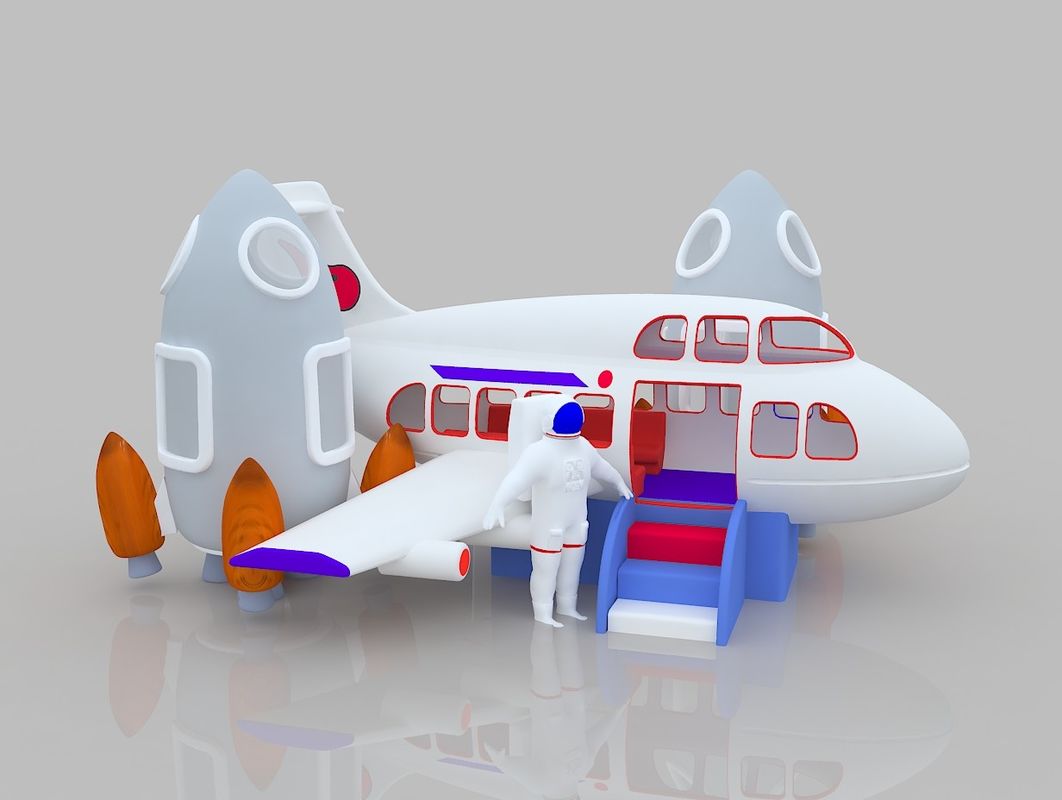 Temática de avião deslizamento e escorrega casa de salto aluguel castelo de saltos infantil com escorrega OEM inflável