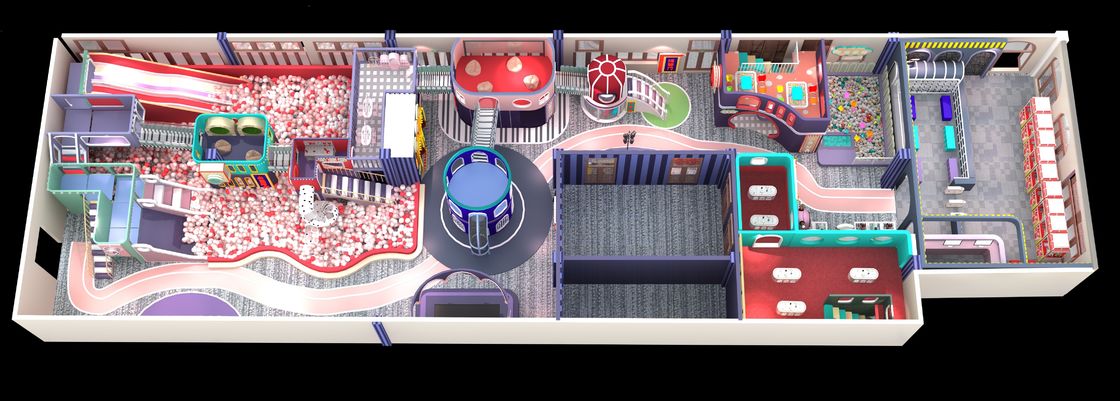 Novo Trend Atacado Interior Castelo Naughty Soft Play Parque de Diversões Forte Para Crianças Área de Brinquedos Piscina de Bolinhas Feita de Plástico