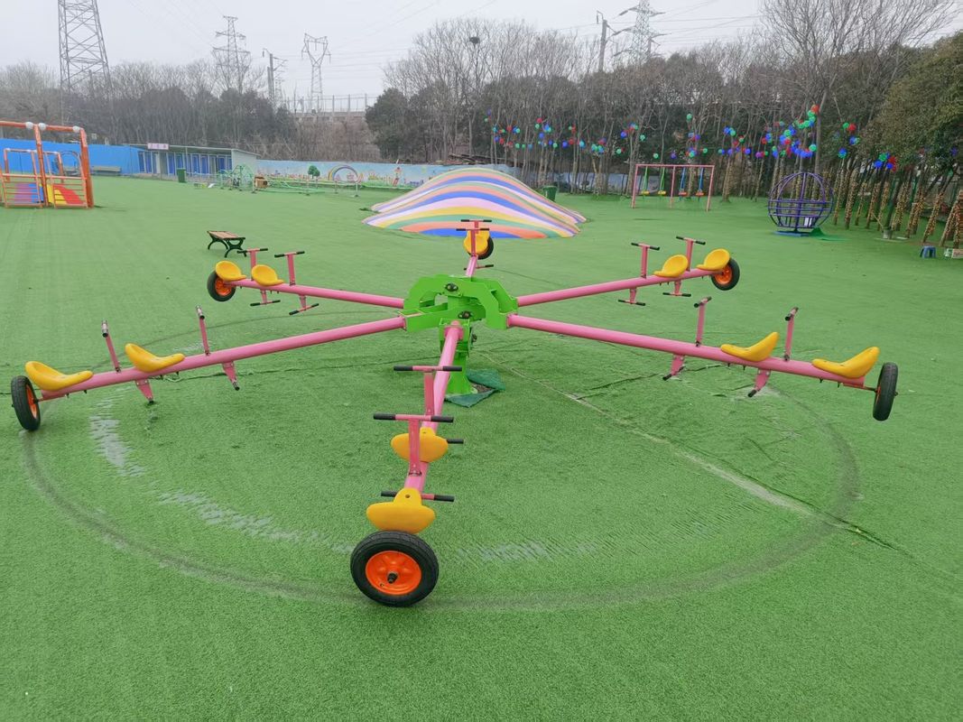 Parque sem energia Crianças de várias pessoas Sesaw Rides Área de jogos ao ar livre Galvanizado tubo Sesaw