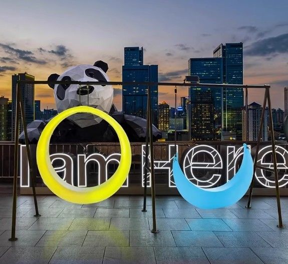Iluminação LED Hipnotizante Construção Segura para Baloiço Impermeável Exterior Jardim Cadeira de Pátio