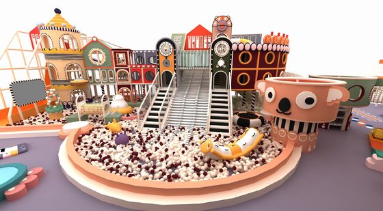 Centro de jogos personalizado para crianças, castelo travesso, design de parque infantil interno divertido