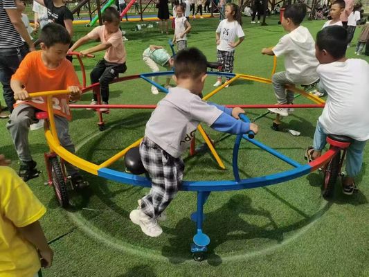 Equipamento de ginástica ao ar livre Crianças Passeios de diversão Cavalo de balanço 4/6/8/10 Assentos Cavalo de carrossel