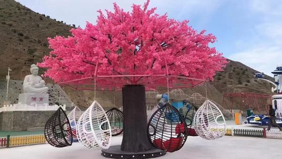 Equipamento de playground de balanço de árvores de flores interativas de alta durabilidade